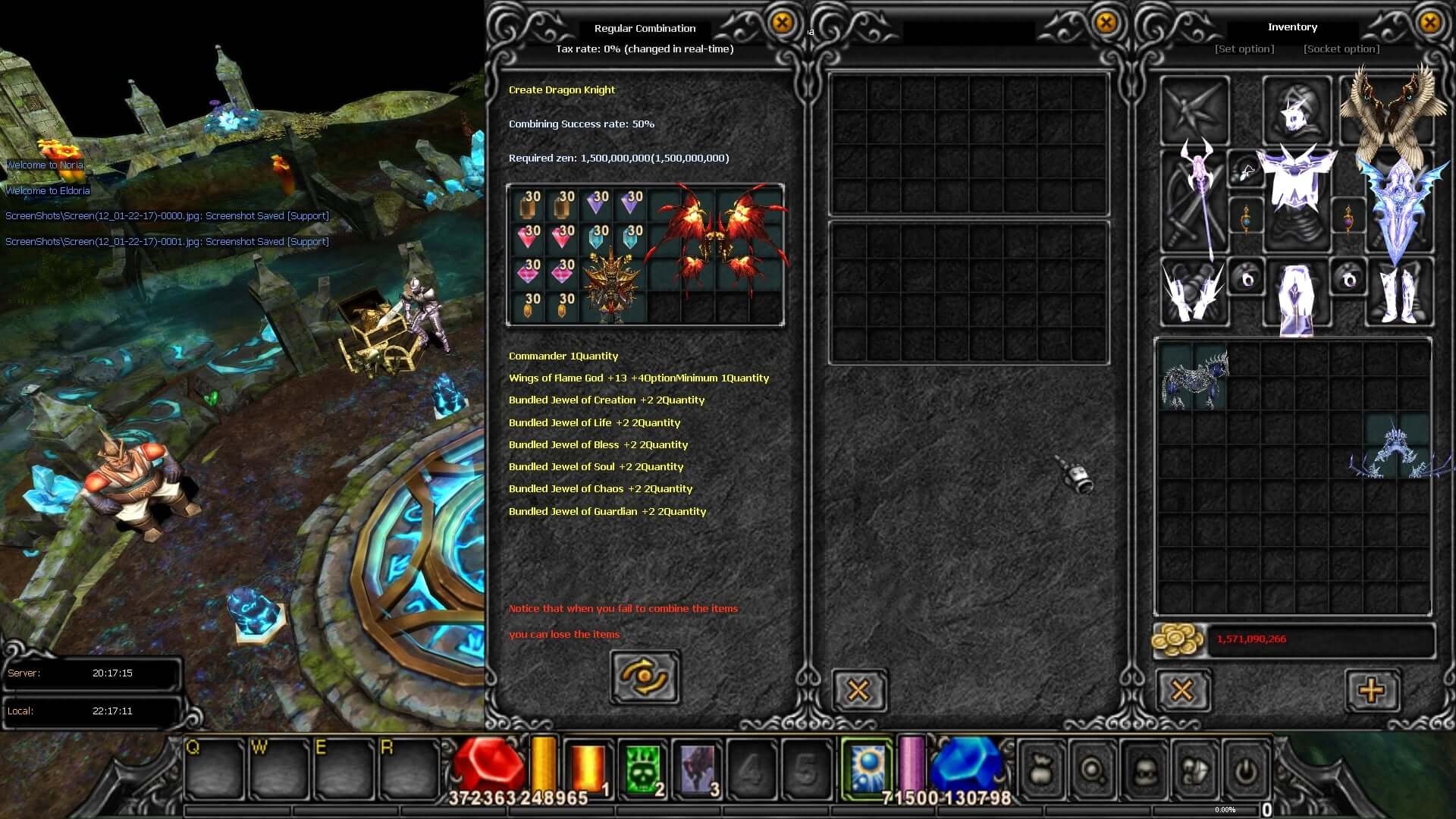 Dragon Knight Chaos Mix - Crafting Recipe in Yulan Mu Online